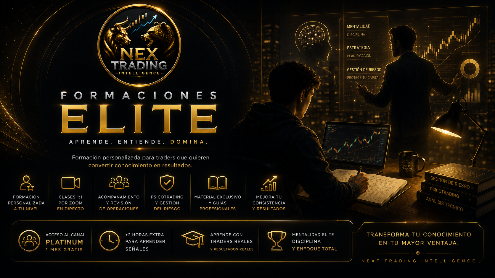Formaciones Elite — formación personalizada Smart Money, mentoría 1:1 por Zoom y material exclusivo
