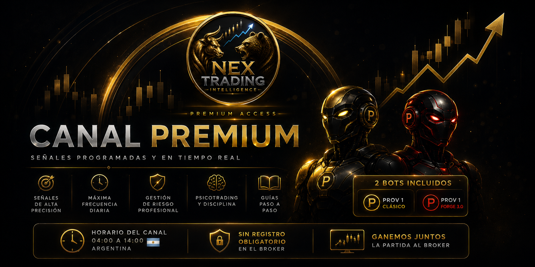 Canal Premium — señales PROV 1 Clásico y PROV 1 Forge 3.0
